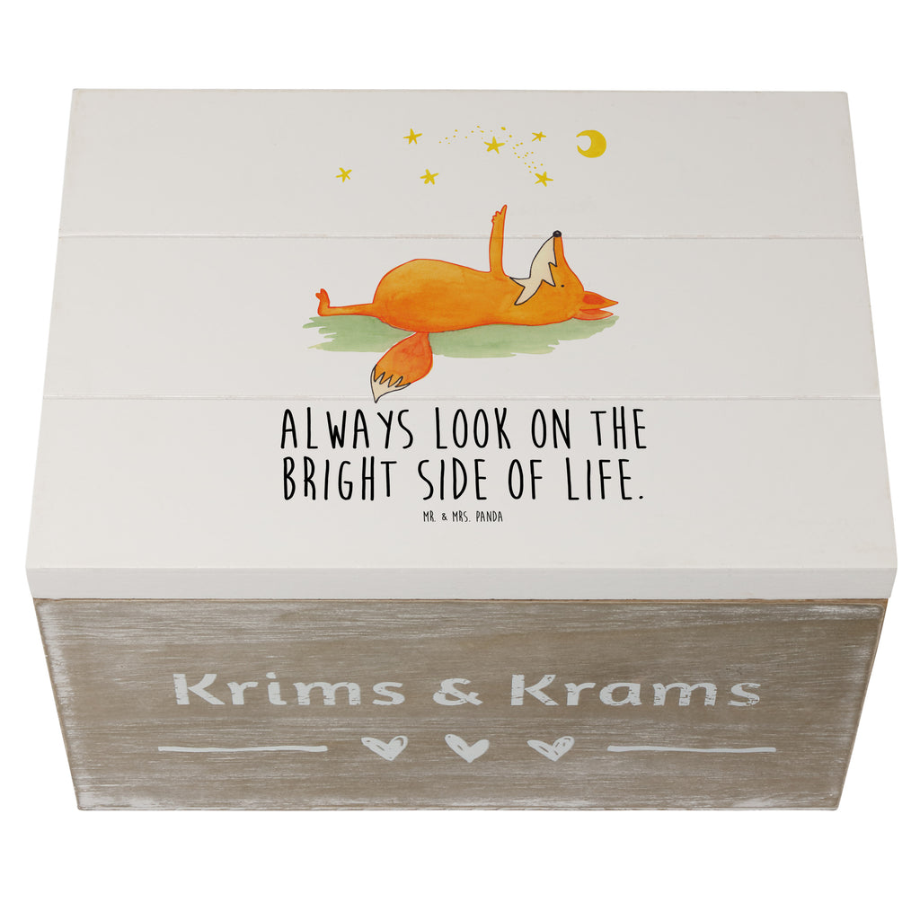 Holzkiste Fuchs Sterne Holzkiste, Kiste, Schatzkiste, Truhe, Schatulle, XXL, Erinnerungsbox, Erinnerungskiste, Dekokiste, Aufbewahrungsbox, Fuchs, Füchse, tröstende Worte, Spruch positiv, Spruch schön, Romantik, Always Look on the Bright Side of Life