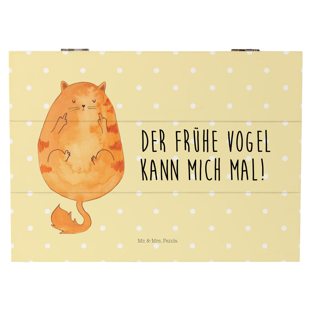 Holzkiste Katze Frühaufsteher Holzkiste, Kiste, Schatzkiste, Truhe, Schatulle, XXL, Erinnerungsbox, Erinnerungskiste, Dekokiste, Aufbewahrungsbox, Katze, Katzenmotiv, Katzenfan, Katzendeko, Katzenfreund, Katzenliebhaber, Katzenprodukte, Katzenartikel, Katzenaccessoires, Katzensouvenirs, Katzenliebhaberprodukte, Katzenmotive, Der frühe Vogel kann mich mal, Morgenmuffel, Frühaufsteher, Kaffee, Katzen, Kater, Mietze