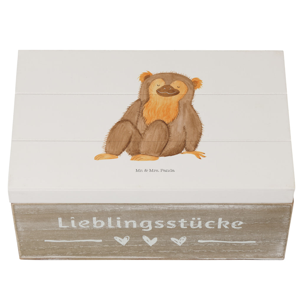 Holzkiste Affe Holzkiste, Kiste, Schatzkiste, Truhe, Schatulle, XXL, Erinnerungsbox, Erinnerungskiste, Dekokiste, Aufbewahrungsbox, Afrika, Wildtiere, Affe, Äffchen, Affen, Selbstliebe, Respekt, Motivation, Selbstachtung, Liebe, Selbstbewusstsein, Selfcare