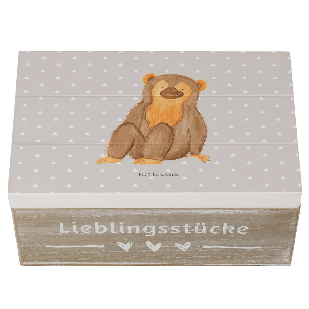 Holzkiste Affe Holzkiste, Kiste, Schatzkiste, Truhe, Schatulle, XXL, Erinnerungsbox, Erinnerungskiste, Dekokiste, Aufbewahrungsbox, Afrika, Wildtiere, Affe, Äffchen, Affen, Selbstliebe, Respekt, Motivation, Selbstachtung, Liebe, Selbstbewusstsein, Selfcare