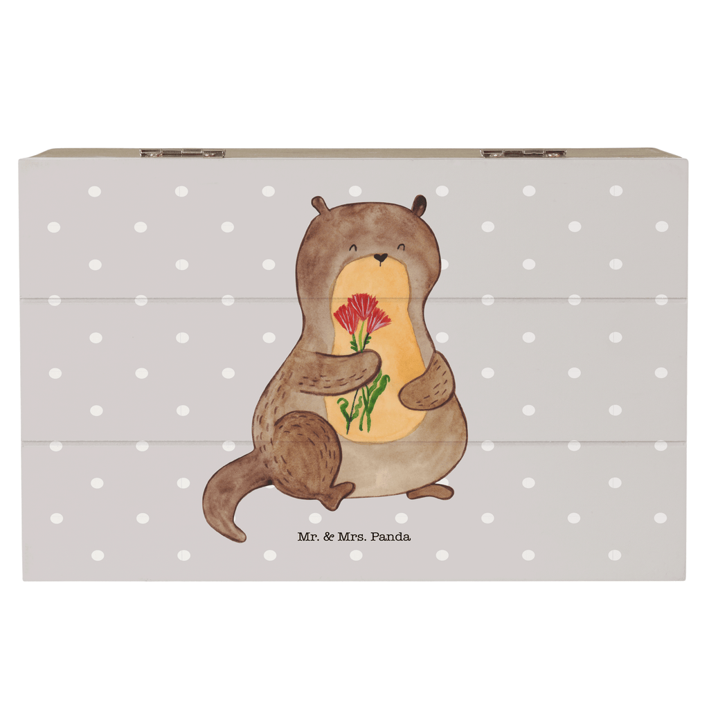 Holzkiste Otter Blumenstrauß Holzkiste, Kiste, Schatzkiste, Truhe, Schatulle, XXL, Erinnerungsbox, Erinnerungskiste, Dekokiste, Aufbewahrungsbox, Otter, Fischotter, Seeotter, Otter Seeotter See Otter
