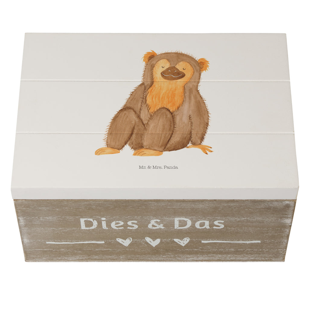 Holzkiste Affe Holzkiste, Kiste, Schatzkiste, Truhe, Schatulle, XXL, Erinnerungsbox, Erinnerungskiste, Dekokiste, Aufbewahrungsbox, Afrika, Wildtiere, Affe, Äffchen, Affen, Selbstliebe, Respekt, Motivation, Selbstachtung, Liebe, Selbstbewusstsein, Selfcare