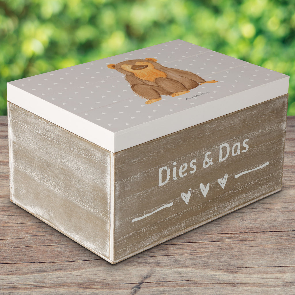 Holzkiste Affe Holzkiste, Kiste, Schatzkiste, Truhe, Schatulle, XXL, Erinnerungsbox, Erinnerungskiste, Dekokiste, Aufbewahrungsbox, Afrika, Wildtiere, Affe, Äffchen, Affen, Selbstliebe, Respekt, Motivation, Selbstachtung, Liebe, Selbstbewusstsein, Selfcare