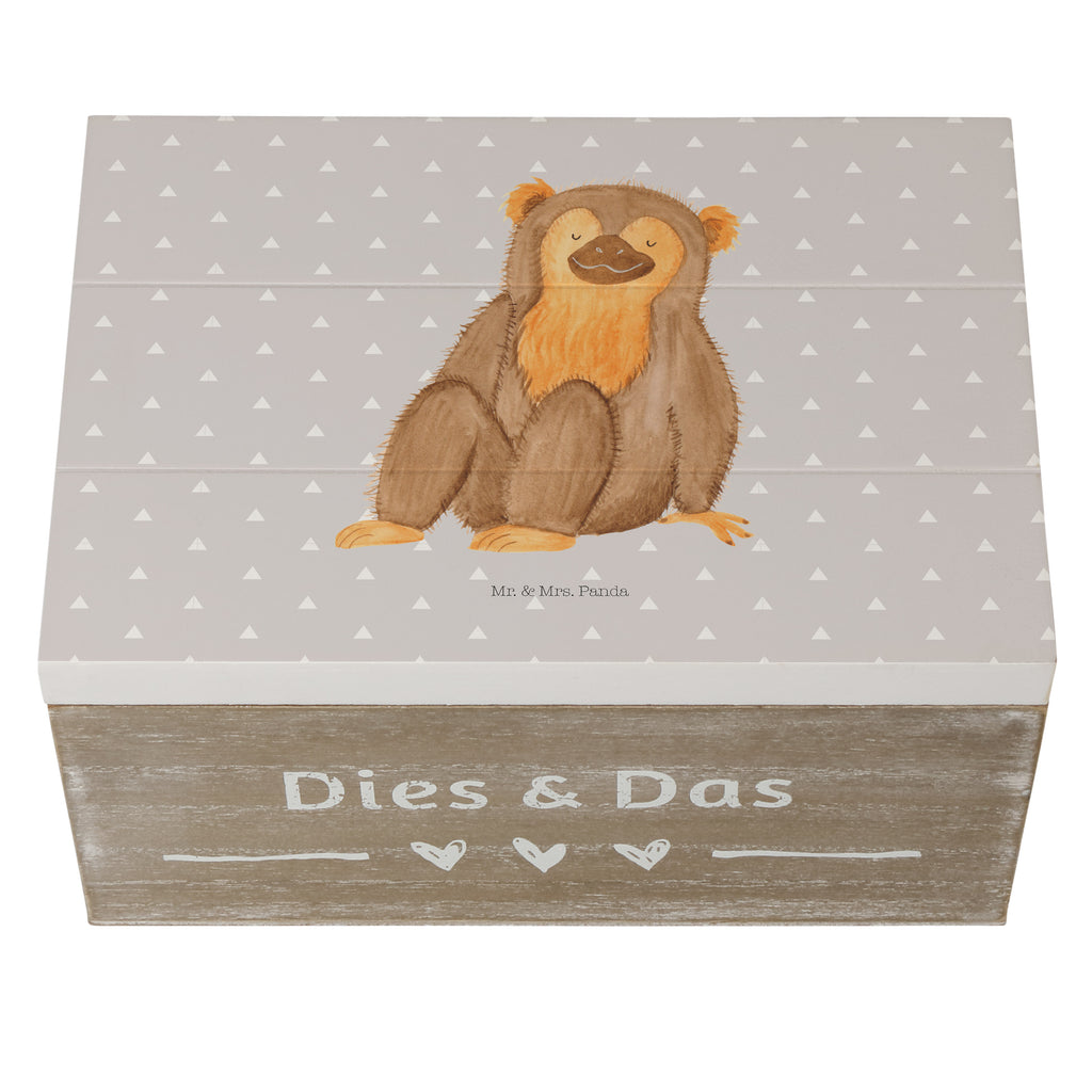Holzkiste Affe Holzkiste, Kiste, Schatzkiste, Truhe, Schatulle, XXL, Erinnerungsbox, Erinnerungskiste, Dekokiste, Aufbewahrungsbox, Afrika, Wildtiere, Affe, Äffchen, Affen, Selbstliebe, Respekt, Motivation, Selbstachtung, Liebe, Selbstbewusstsein, Selfcare