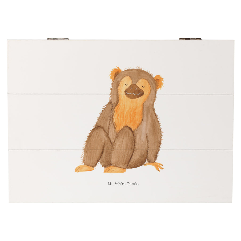 Holzkiste Affe Holzkiste, Kiste, Schatzkiste, Truhe, Schatulle, XXL, Erinnerungsbox, Erinnerungskiste, Dekokiste, Aufbewahrungsbox, Afrika, Wildtiere, Affe, Äffchen, Affen, Selbstliebe, Respekt, Motivation, Selbstachtung, Liebe, Selbstbewusstsein, Selfcare