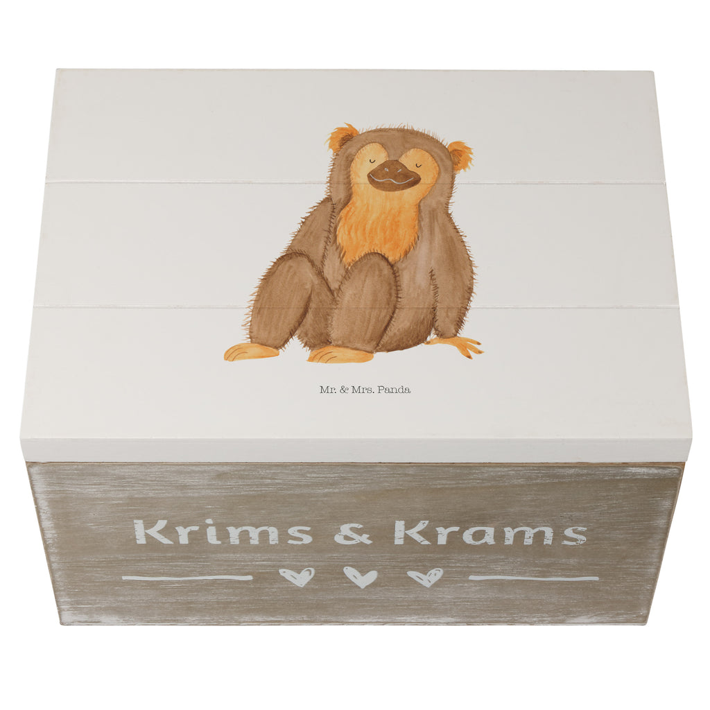 Holzkiste Affe Holzkiste, Kiste, Schatzkiste, Truhe, Schatulle, XXL, Erinnerungsbox, Erinnerungskiste, Dekokiste, Aufbewahrungsbox, Afrika, Wildtiere, Affe, Äffchen, Affen, Selbstliebe, Respekt, Motivation, Selbstachtung, Liebe, Selbstbewusstsein, Selfcare