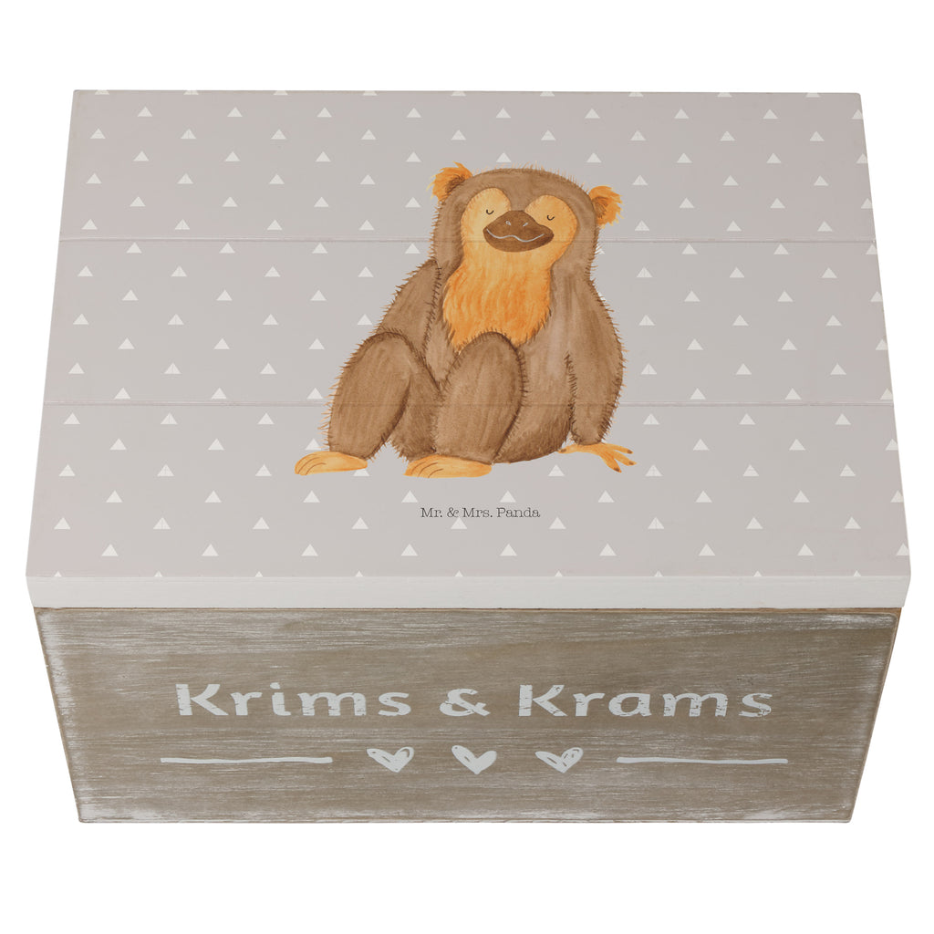 Holzkiste Affe Holzkiste, Kiste, Schatzkiste, Truhe, Schatulle, XXL, Erinnerungsbox, Erinnerungskiste, Dekokiste, Aufbewahrungsbox, Afrika, Wildtiere, Affe, Äffchen, Affen, Selbstliebe, Respekt, Motivation, Selbstachtung, Liebe, Selbstbewusstsein, Selfcare