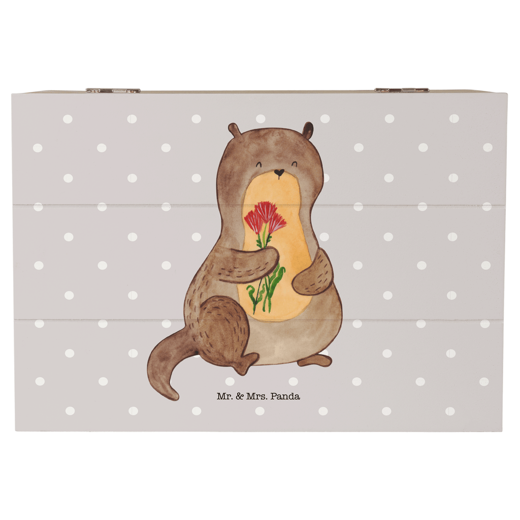Holzkiste Otter Blumenstrauß Holzkiste, Kiste, Schatzkiste, Truhe, Schatulle, XXL, Erinnerungsbox, Erinnerungskiste, Dekokiste, Aufbewahrungsbox, Otter, Fischotter, Seeotter, Otter Seeotter See Otter