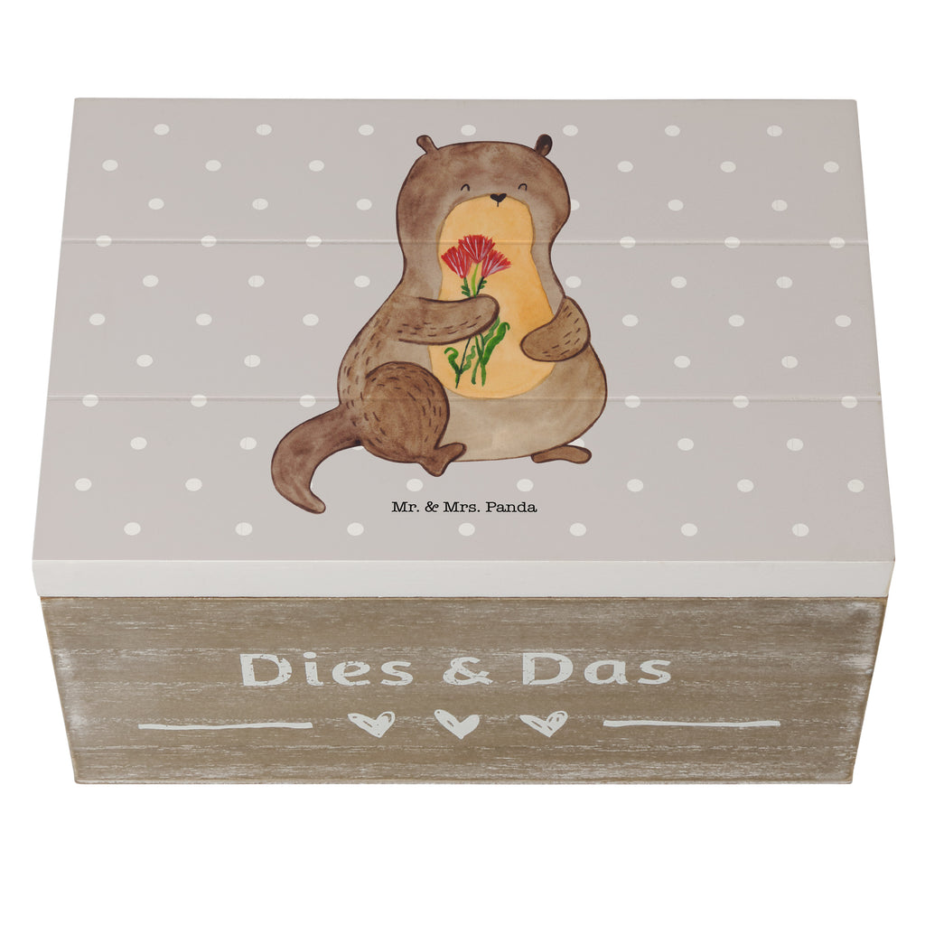 Holzkiste Otter Blumenstrauß Holzkiste, Kiste, Schatzkiste, Truhe, Schatulle, XXL, Erinnerungsbox, Erinnerungskiste, Dekokiste, Aufbewahrungsbox, Otter, Fischotter, Seeotter, Otter Seeotter See Otter