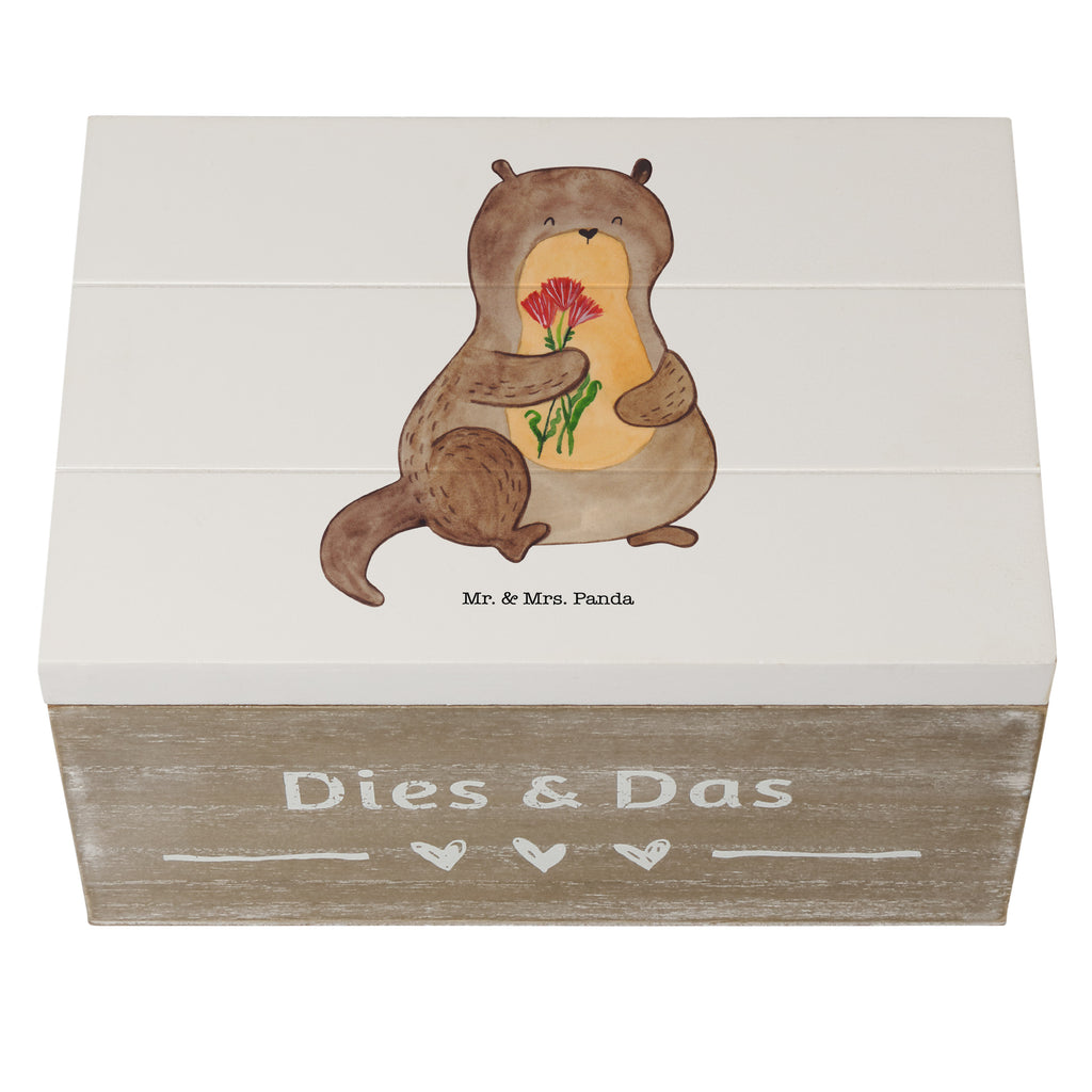 Holzkiste Otter Blumenstrauß Holzkiste, Kiste, Schatzkiste, Truhe, Schatulle, XXL, Erinnerungsbox, Erinnerungskiste, Dekokiste, Aufbewahrungsbox, Otter, Fischotter, Seeotter, Otter Seeotter See Otter