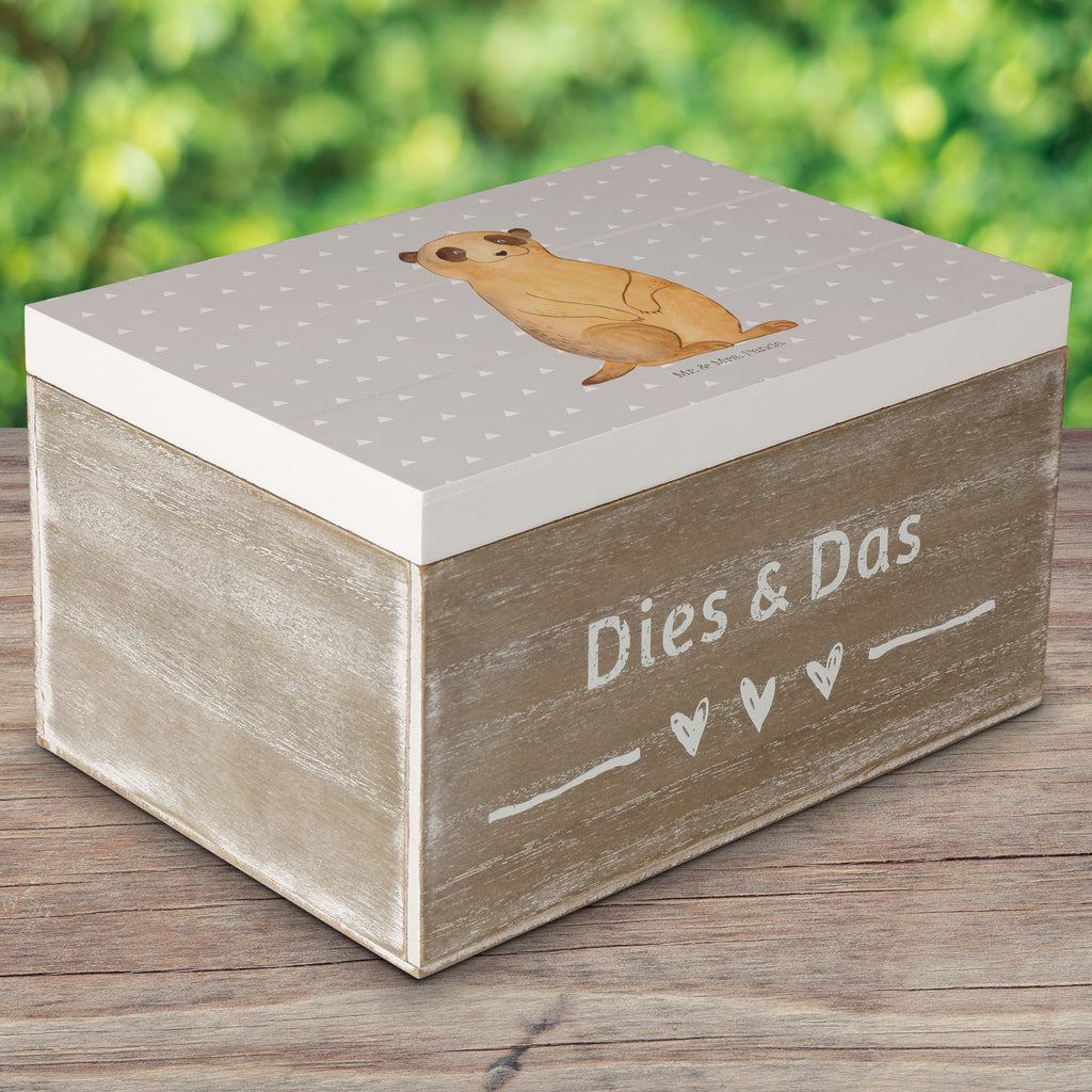 Holzkiste Erdmännchen Holzkiste, Kiste, Schatzkiste, Truhe, Schatulle, XXL, Erinnerungsbox, Erinnerungskiste, Dekokiste, Aufbewahrungsbox, Afrika, Wildtiere, Erdmännchen, Reisen, Spruch, Weltreise, Afrikareise, Roadtrip, Traveling