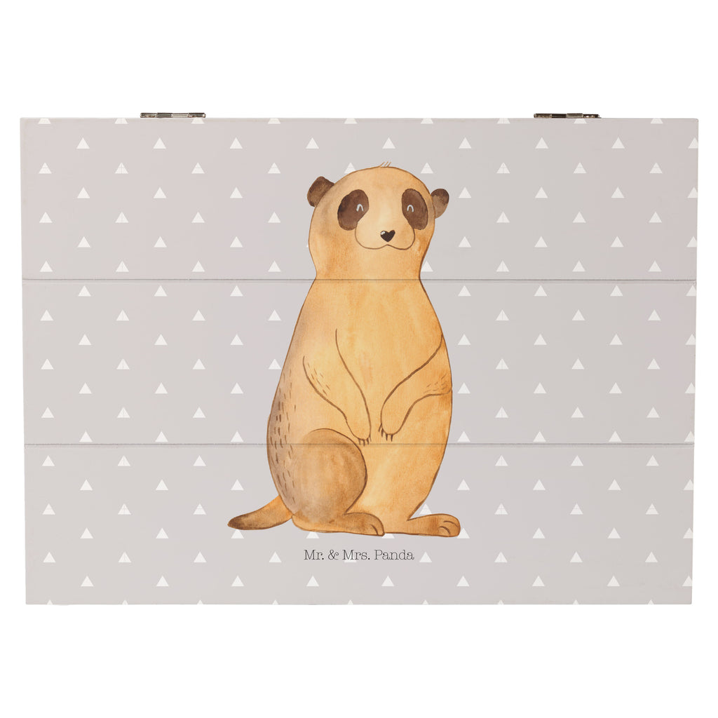 Holzkiste Erdmännchen Holzkiste, Kiste, Schatzkiste, Truhe, Schatulle, XXL, Erinnerungsbox, Erinnerungskiste, Dekokiste, Aufbewahrungsbox, Afrika, Wildtiere, Erdmännchen, Reisen, Spruch, Weltreise, Afrikareise, Roadtrip, Traveling