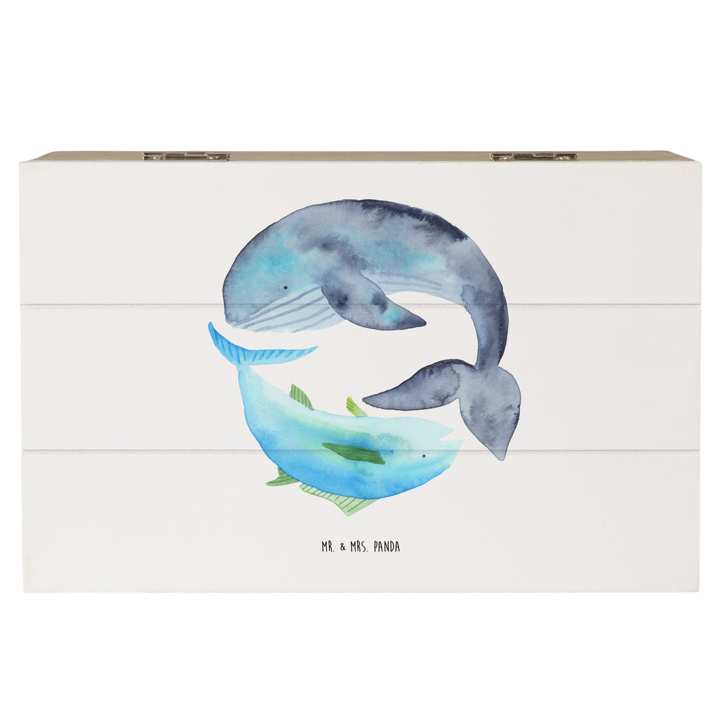 Holzkiste Walfisch & Thunfisch Holzkiste, Kiste, Schatzkiste, Truhe, Schatulle, XXL, Erinnerungsbox, Erinnerungskiste, Dekokiste, Aufbewahrungsbox, Tiermotive, Gute Laune, lustige Sprüche, Tiere, Wal, Wahl, Tunfisch, Wortwitz lustig, Spruch lustig, Flachwitz, Witz, Spruch des Tages, Flachwitz Geschenk