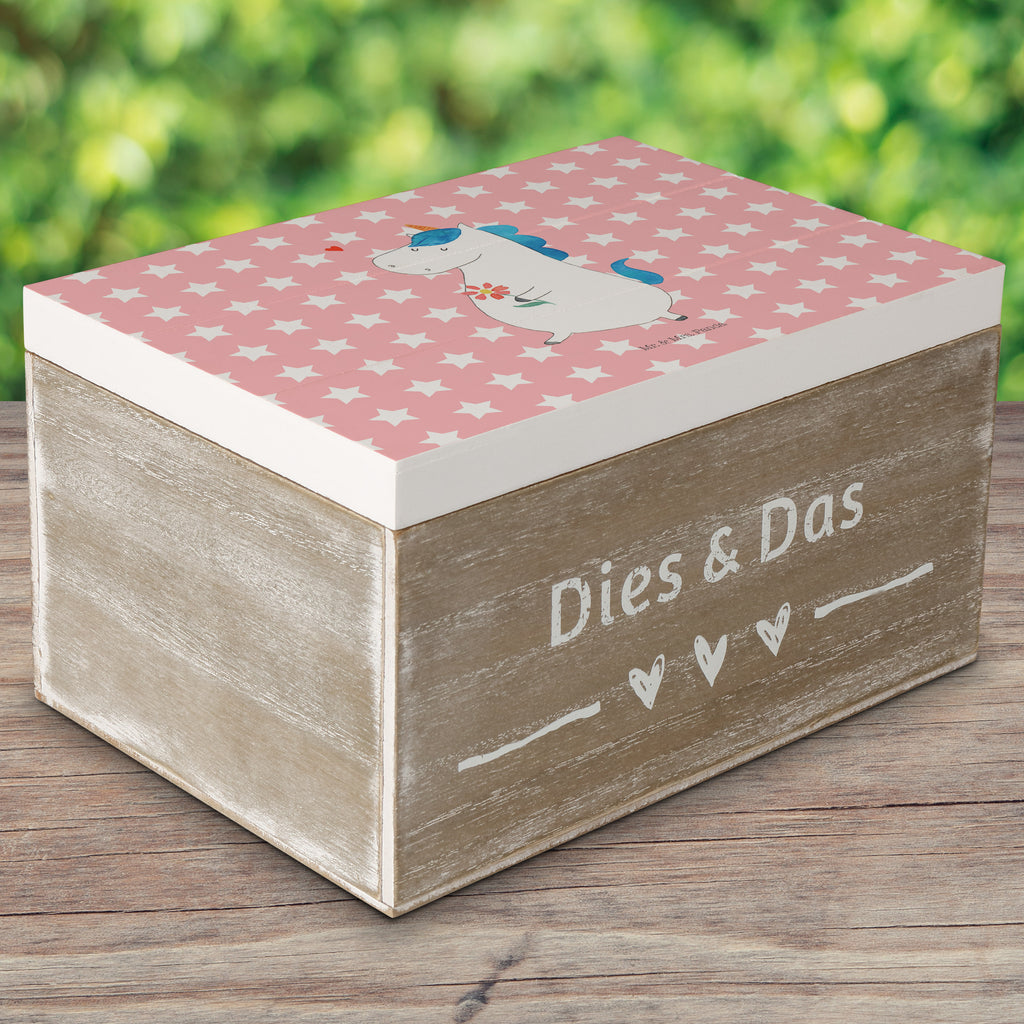 Holzkiste Einhorn Spaziergang Holzkiste, Kiste, Schatzkiste, Truhe, Schatulle, XXL, Erinnerungsbox, Erinnerungskiste, Dekokiste, Aufbewahrungsbox, Einhorn, Einhörner, Einhorn Deko, Pegasus, Unicorn, Glitzer, Blumen, Spaziergang, Motivation, Gute Laune, Freude, Freundin, Mutter, Schwester