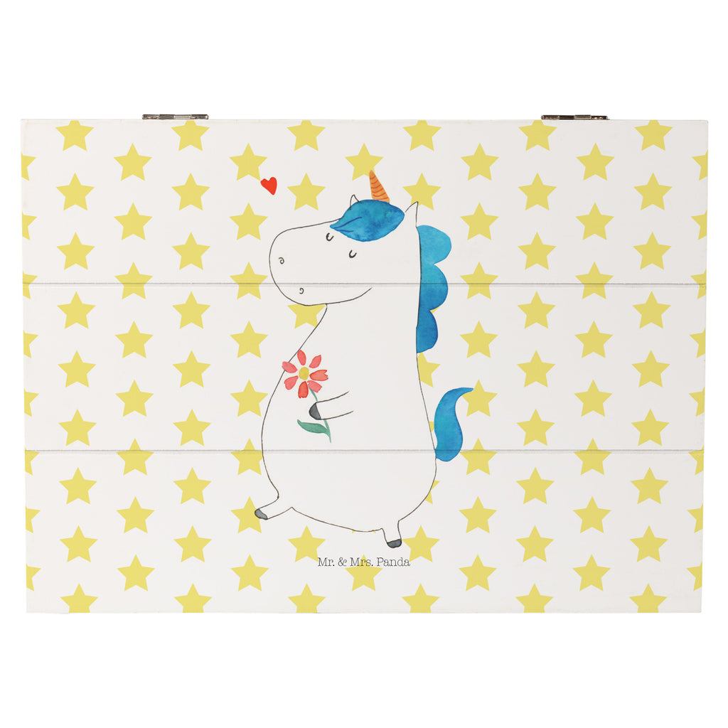 Holzkiste Einhorn Spaziergang Holzkiste, Kiste, Schatzkiste, Truhe, Schatulle, XXL, Erinnerungsbox, Erinnerungskiste, Dekokiste, Aufbewahrungsbox, Einhorn, Einhörner, Einhorn Deko, Pegasus, Unicorn, Glitzer, Blumen, Spaziergang, Motivation, Gute Laune, Freude, Freundin, Mutter, Schwester
