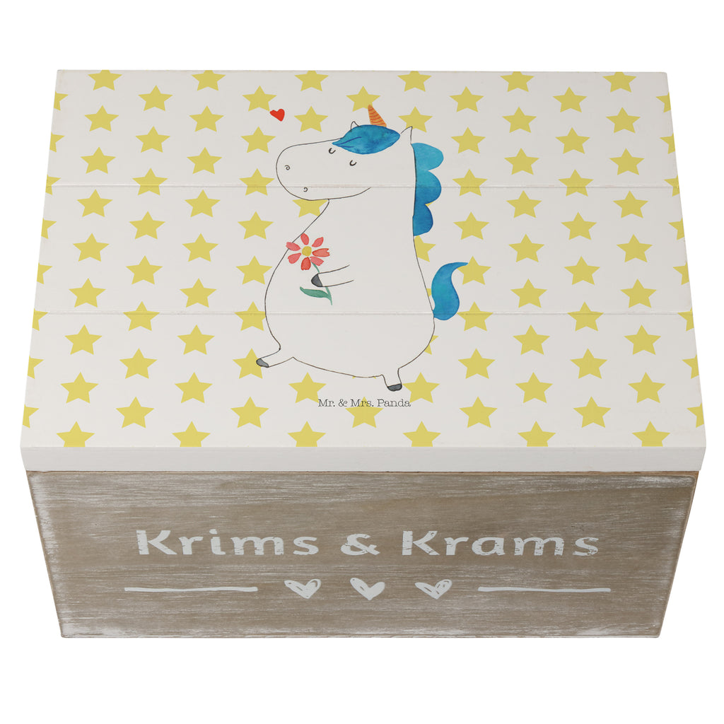 Holzkiste Einhorn Spaziergang Holzkiste, Kiste, Schatzkiste, Truhe, Schatulle, XXL, Erinnerungsbox, Erinnerungskiste, Dekokiste, Aufbewahrungsbox, Einhorn, Einhörner, Einhorn Deko, Pegasus, Unicorn, Glitzer, Blumen, Spaziergang, Motivation, Gute Laune, Freude, Freundin, Mutter, Schwester