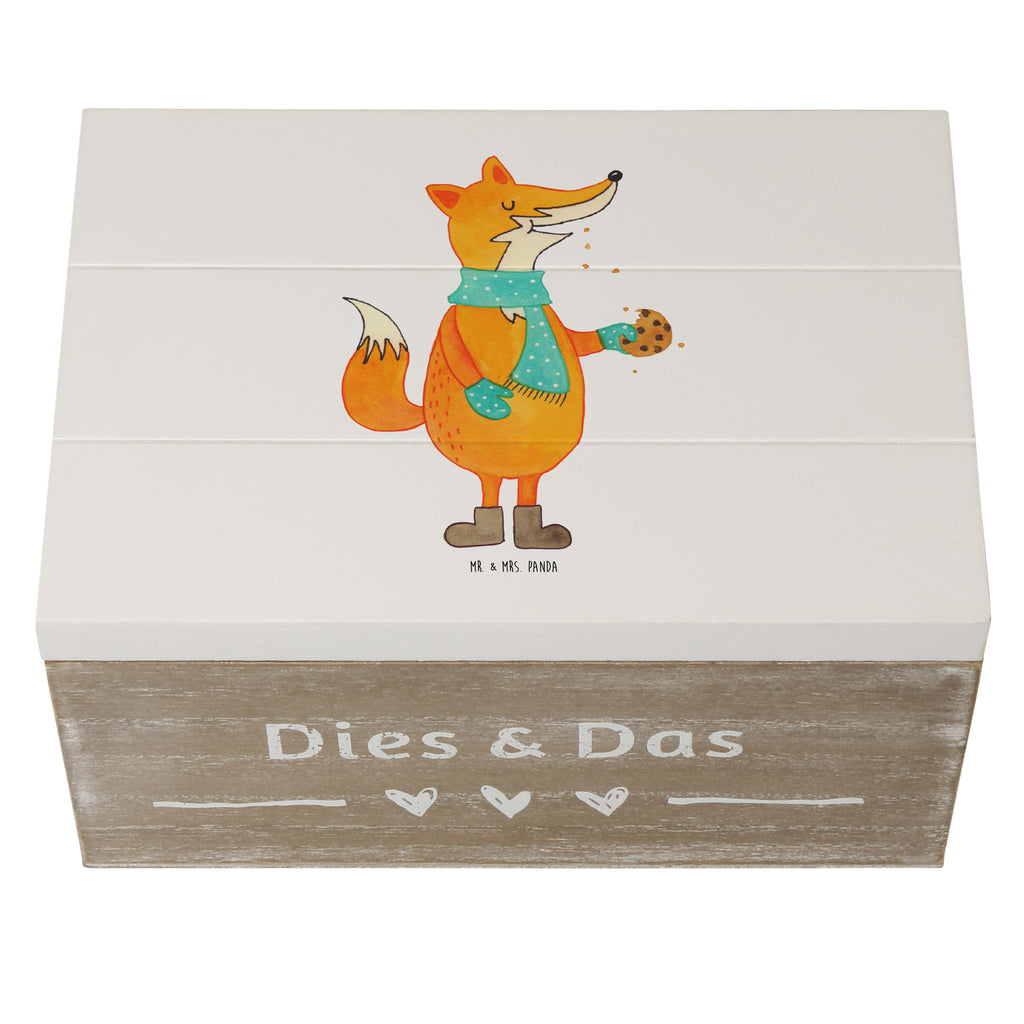 Holzkiste Fuchs Keks Holzkiste, Kiste, Schatzkiste, Truhe, Schatulle, XXL, Erinnerungsbox, Erinnerungskiste, Dekokiste, Aufbewahrungsbox, Fuchs, Füchse, Backen Spruch, Kekse, Winter, Weihnachtszeit, Plätzchen, Liebe, Küche Deko