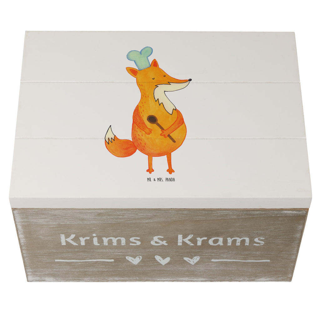 Holzkiste Fuchs Koch Holzkiste, Kiste, Schatzkiste, Truhe, Schatulle, XXL, Erinnerungsbox, Erinnerungskiste, Dekokiste, Aufbewahrungsbox, Fuchs, Füchse, Koch Geschenk, Küche Spruch, Küche Deko, Köche, Bäcker, Party Spruch, Spruch lustig, witzig