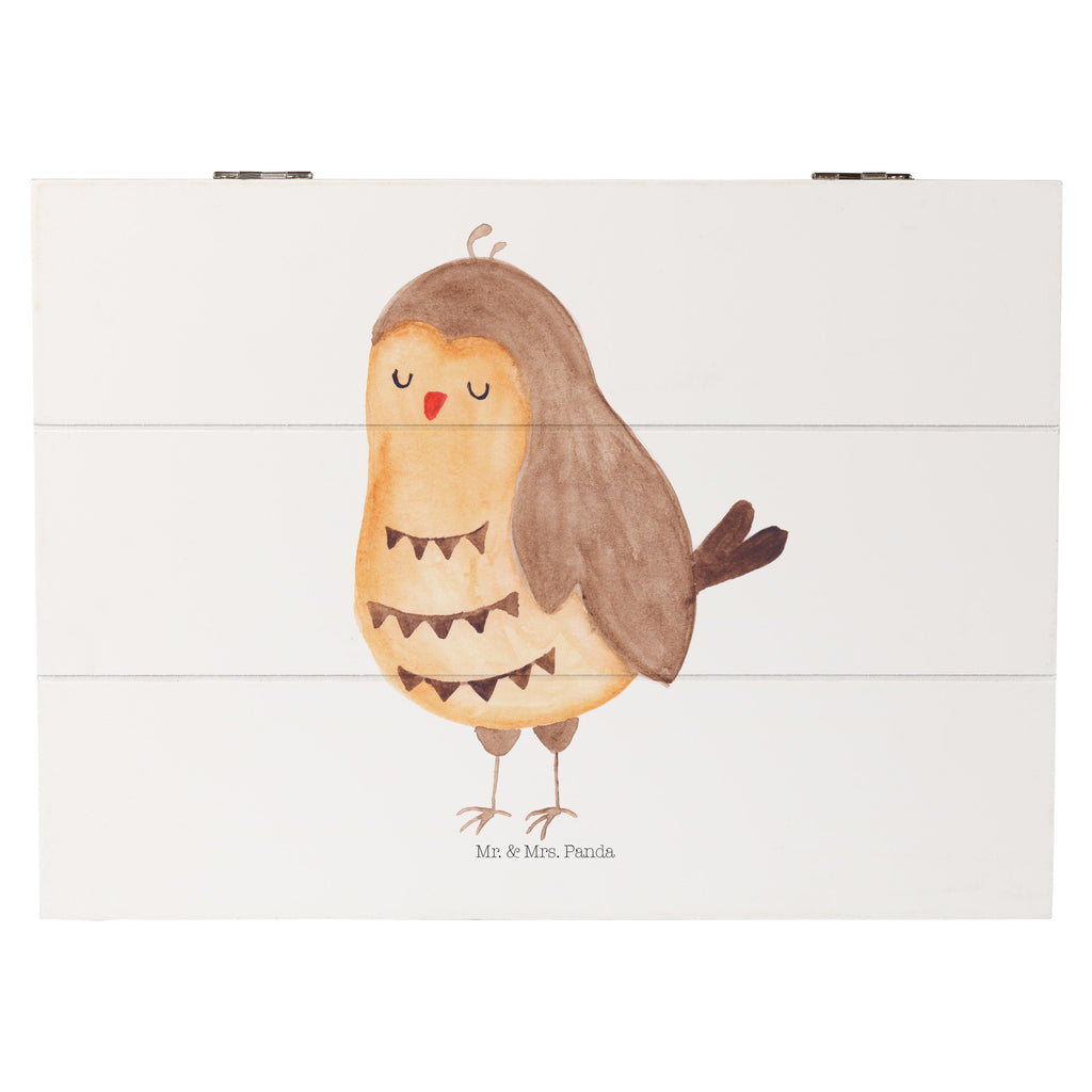 Holzkiste Eule Zufrieden Holzkiste, Kiste, Schatzkiste, Truhe, Schatulle, XXL, Erinnerungsbox, Erinnerungskiste, Dekokiste, Aufbewahrungsbox, Eule, Eule Spruch, Eule deko, Owl, Liebe Spruch, Romantisch, Wortspiel lustig, Spruch schön, Geschenk Hochzeitstag