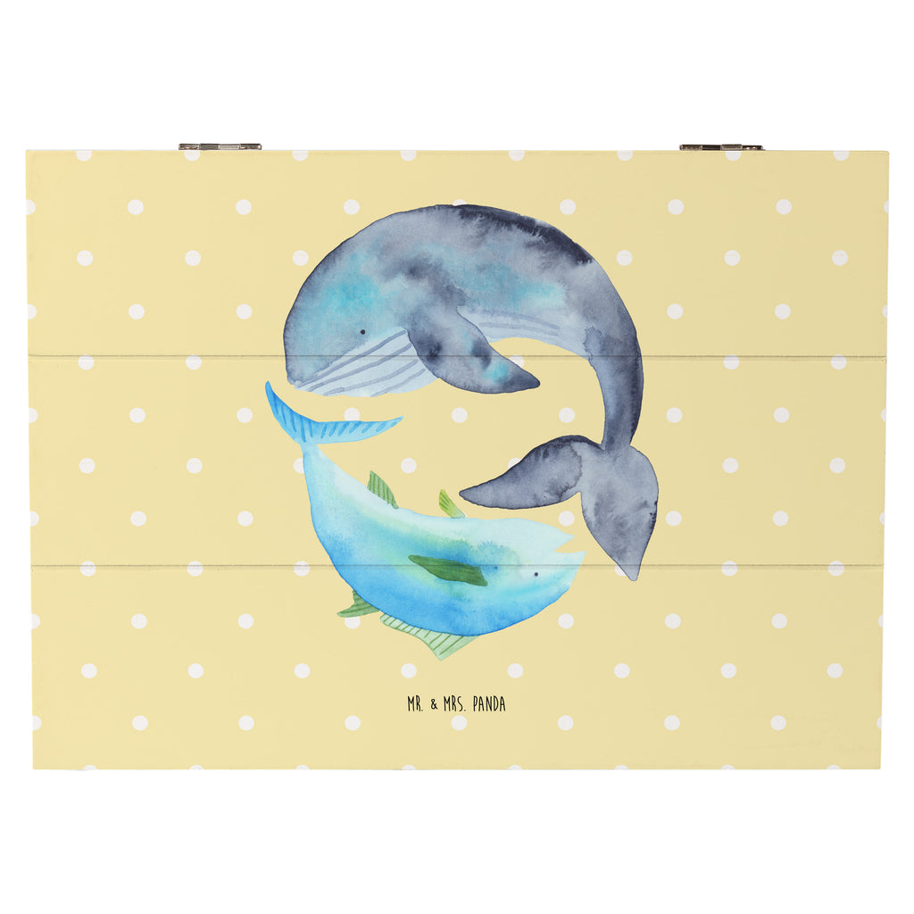 Holzkiste Walfisch & Thunfisch Holzkiste, Kiste, Schatzkiste, Truhe, Schatulle, XXL, Erinnerungsbox, Erinnerungskiste, Dekokiste, Aufbewahrungsbox, Tiermotive, Gute Laune, lustige Sprüche, Tiere, Wal, Wahl, Tunfisch, Wortwitz lustig, Spruch lustig, Flachwitz, Witz, Spruch des Tages, Flachwitz Geschenk