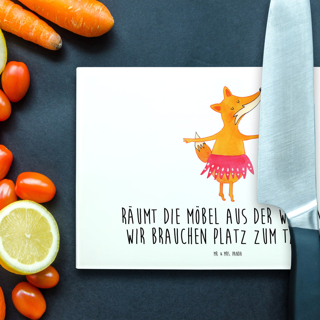 XL Glas Schneidbrett Fuchs Ballerina Glasschneidebrett, Schneidebrett, Frühstücksbrett, Küche, Fuchs, Fuchs Spruch, Füchse, Füchsin, Ballerina, Ballett, Tänzerin, Tanzen, Party, Einladung, Geburtstag