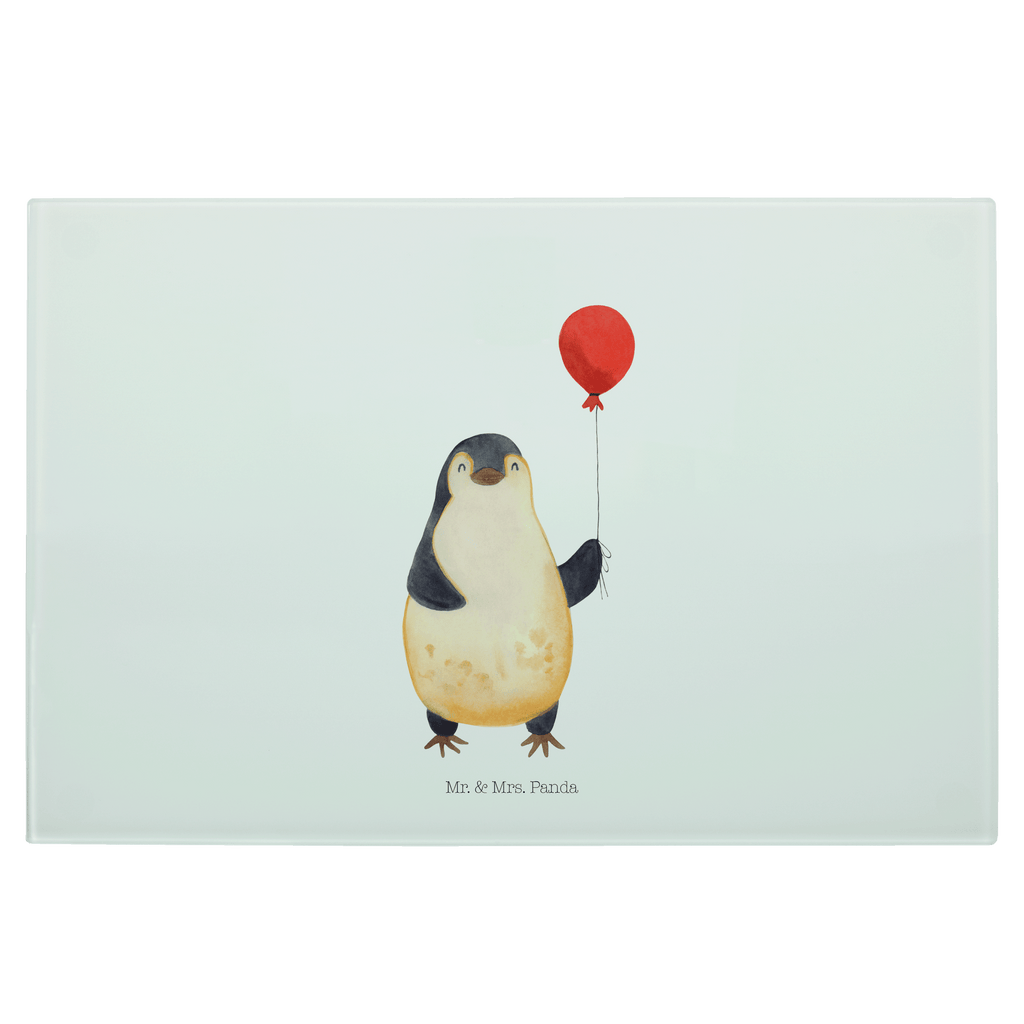 XL Glas Schneidbrett Pinguin Luftballon Glasschneidebrett, Schneidebrett, Frühstücksbrett, Küche, Pinguin, Pinguine, Luftballon, Tagträume, Lebenslust, Geschenk Freundin, Geschenkidee, beste Freundin, Motivation, Neustart, neues Leben, Liebe, Glück