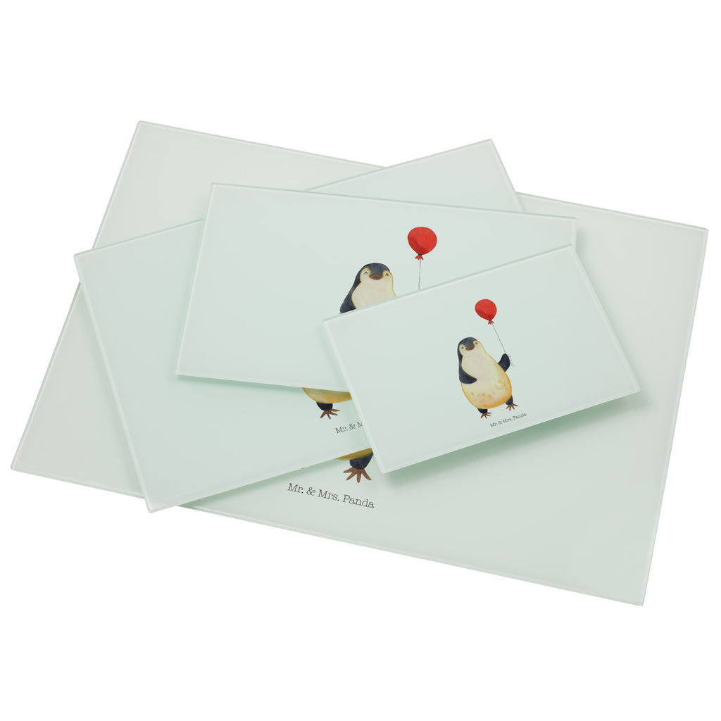 XL Glas Schneidbrett Pinguin Luftballon Glasschneidebrett, Schneidebrett, Frühstücksbrett, Küche, Pinguin, Pinguine, Luftballon, Tagträume, Lebenslust, Geschenk Freundin, Geschenkidee, beste Freundin, Motivation, Neustart, neues Leben, Liebe, Glück