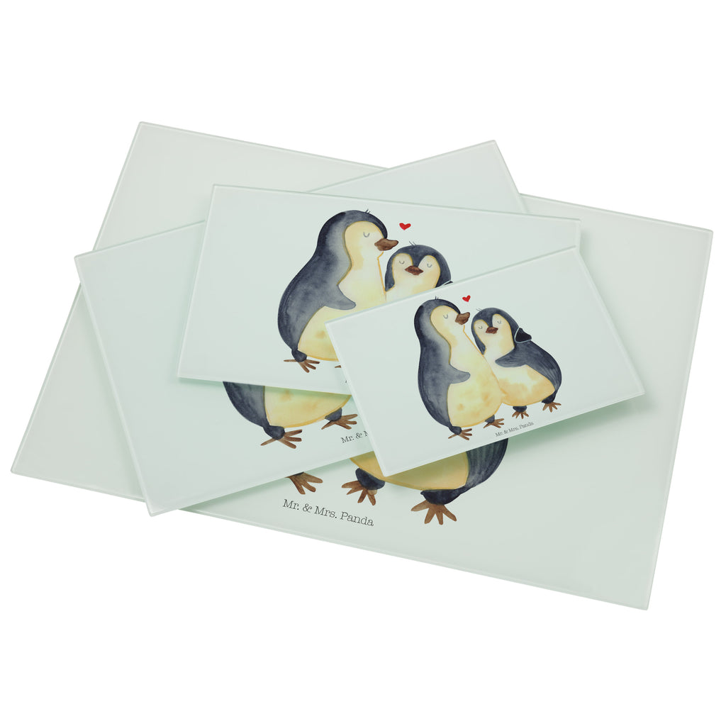 XL Glas Schneidbrett Pinguin umarmend Glasschneidebrett, Schneidebrett, Frühstücksbrett, Küche, Pinguin, Liebe, Liebespaar, Liebesbeweis, Liebesgeschenk, Verlobung, Jahrestag, Hochzeitstag, Hochzeit, Hochzeitsgeschenk