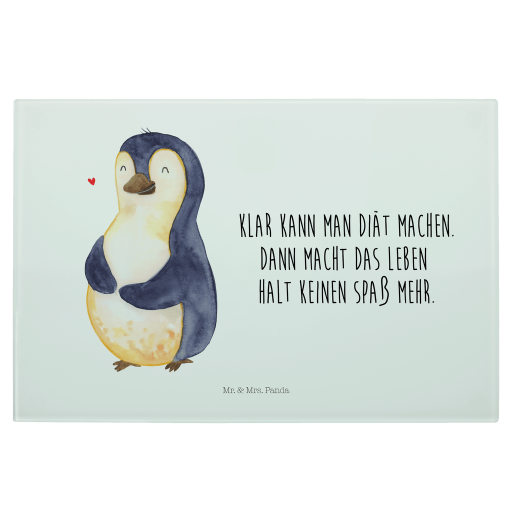 Medium Glas Schneidbrett Pinguin Diät Glasschneidebrett, Schneidebrett, Pinguin, Pinguine, Diät, Abnehmen, Abspecken, Gewicht, Motivation, Selbstliebe, Körperliebe, Selbstrespekt