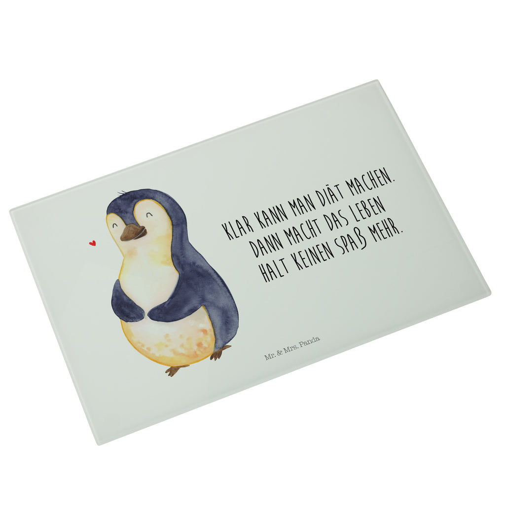 Medium Glas Schneidbrett Pinguin Diät Glasschneidebrett, Schneidebrett, Pinguin, Pinguine, Diät, Abnehmen, Abspecken, Gewicht, Motivation, Selbstliebe, Körperliebe, Selbstrespekt