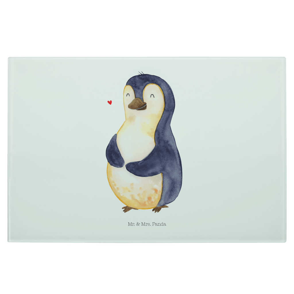 Medium Glas Schneidbrett Pinguin Diät Glasschneidebrett, Schneidebrett, Pinguin, Pinguine, Diät, Abnehmen, Abspecken, Gewicht, Motivation, Selbstliebe, Körperliebe, Selbstrespekt