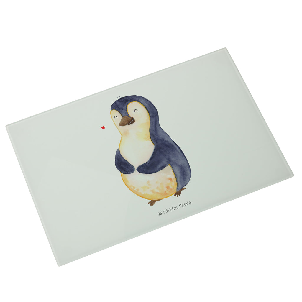 Medium Glas Schneidbrett Pinguin Diät Glasschneidebrett, Schneidebrett, Pinguin, Pinguine, Diät, Abnehmen, Abspecken, Gewicht, Motivation, Selbstliebe, Körperliebe, Selbstrespekt