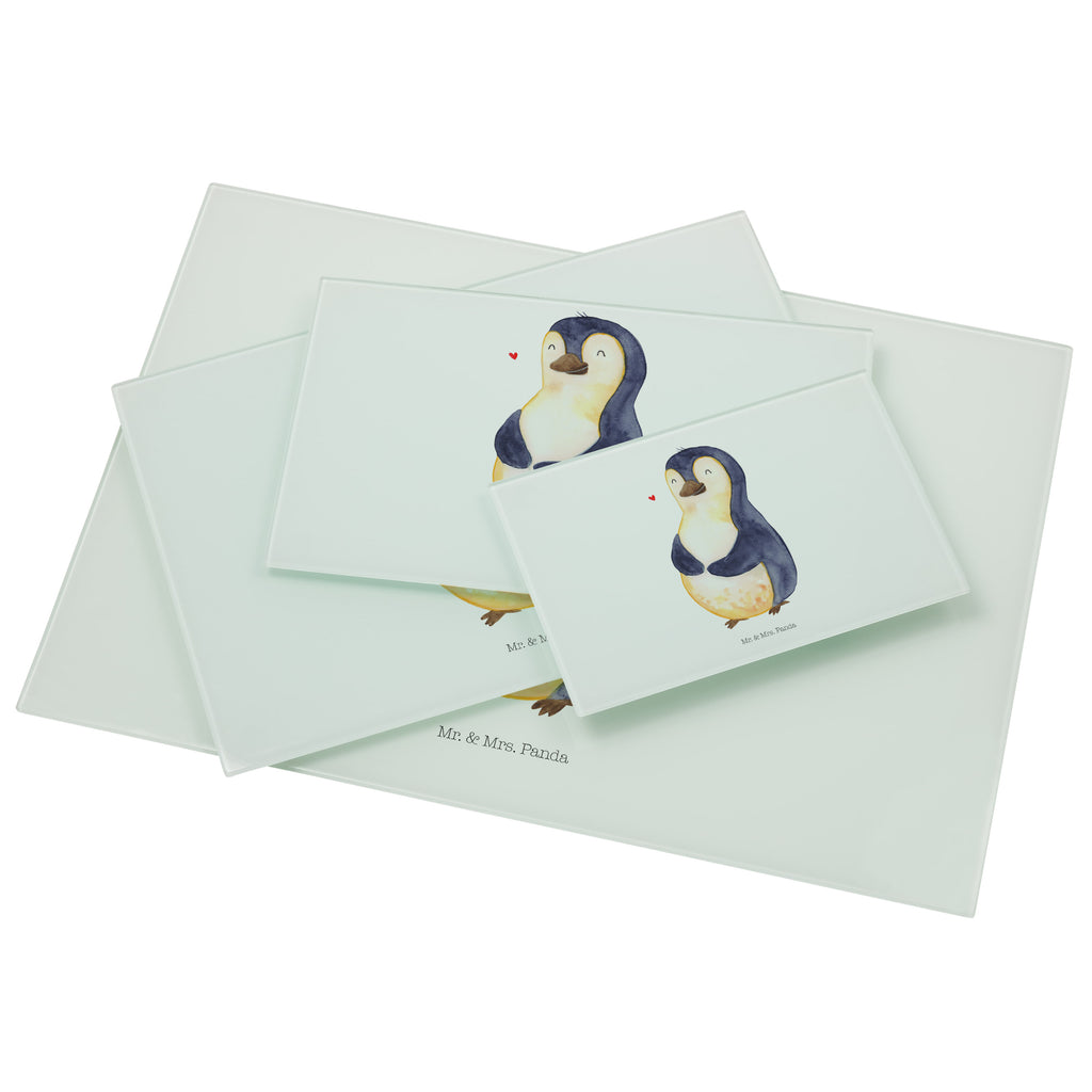Medium Glas Schneidbrett Pinguin Diät Glasschneidebrett, Schneidebrett, Pinguin, Pinguine, Diät, Abnehmen, Abspecken, Gewicht, Motivation, Selbstliebe, Körperliebe, Selbstrespekt