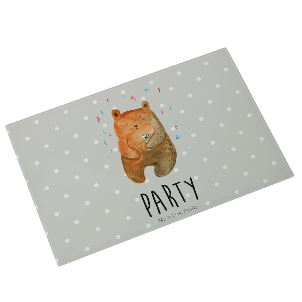 Medium Glas Schneidbrett Bär Party Glasschneidebrett, Schneidebrett, Bär, Teddy, Teddybär, Geburtstag, Geburtstagsgeschenk, Geschenk, Party, Feiern, Abfeiern, Mitbringsel, Gute Laune, Lustig