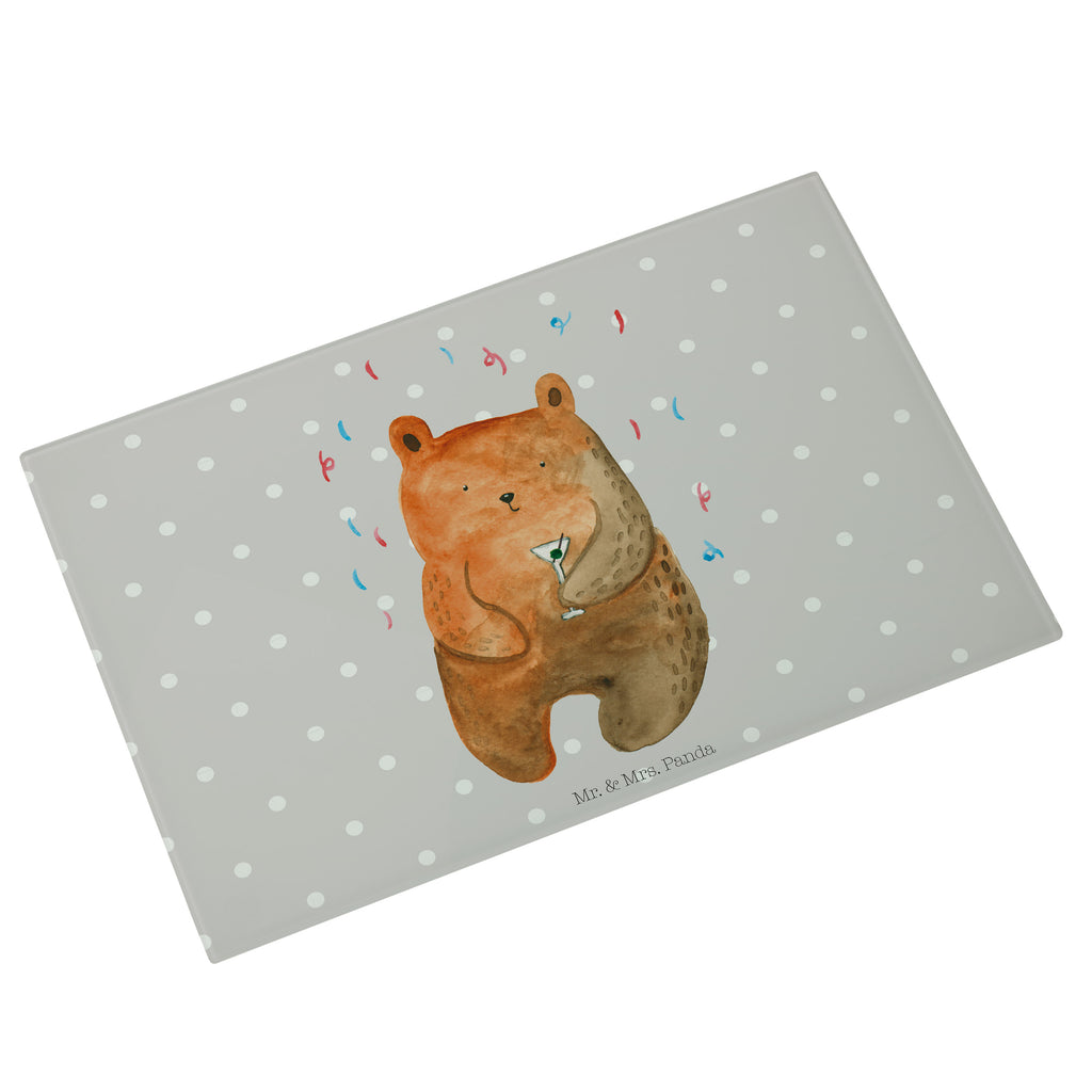 Medium Glas Schneidbrett Bär Party Glasschneidebrett, Schneidebrett, Bär, Teddy, Teddybär, Geburtstag, Geburtstagsgeschenk, Geschenk, Party, Feiern, Abfeiern, Mitbringsel, Gute Laune, Lustig