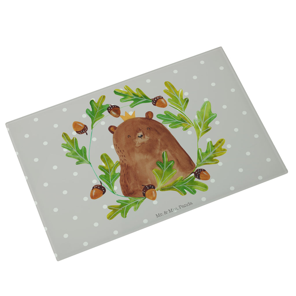 Medium Glas Schneidbrett Bär König Glasschneidebrett, Schneidebrett, Bär, Teddy, Teddybär, Papa, Papa Bär, bester Vater, bester Papa, weltbester Papa, Vatertag, Vater, Dad, Daddy, Papi