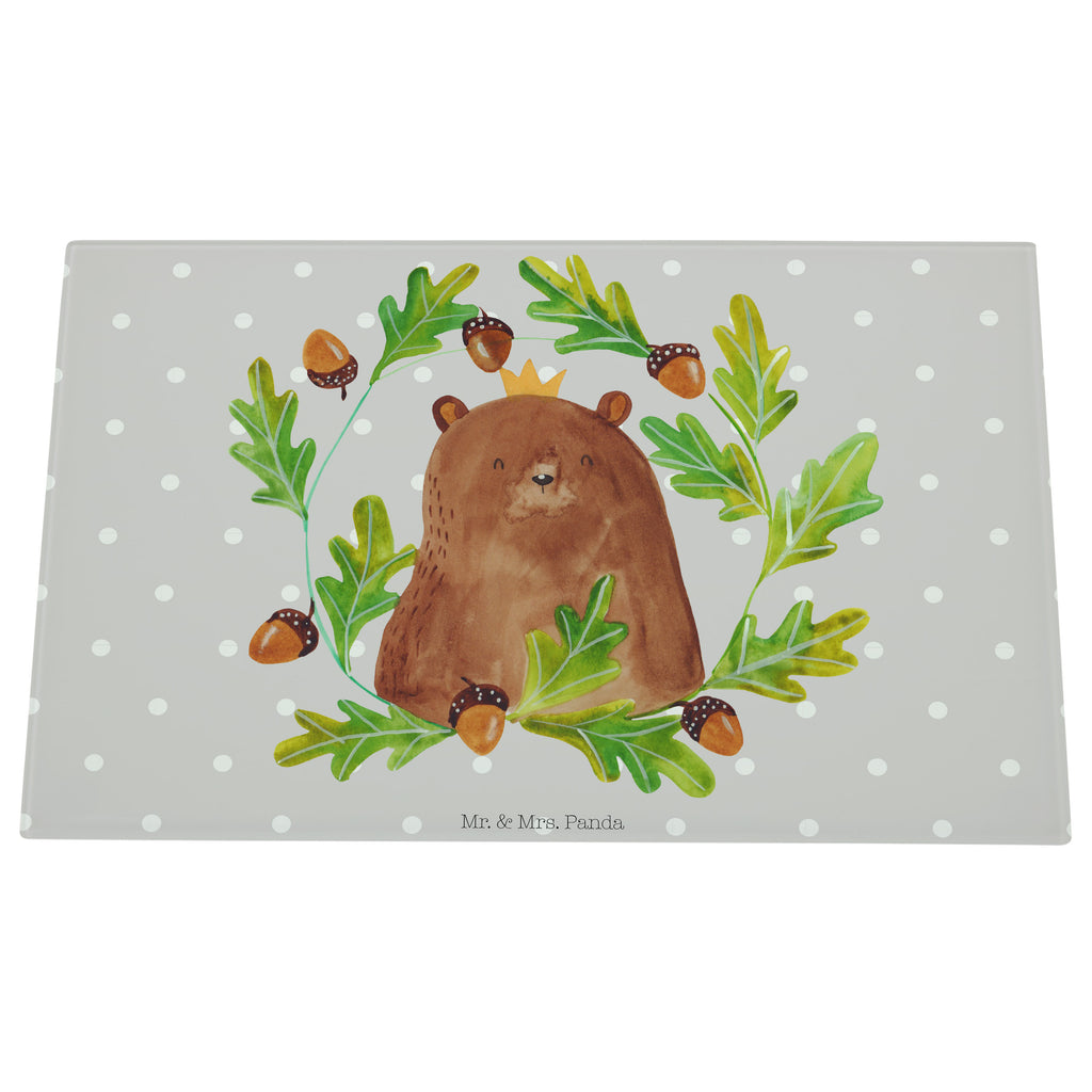 Medium Glas Schneidbrett Bär König Glasschneidebrett, Schneidebrett, Bär, Teddy, Teddybär, Papa, Papa Bär, bester Vater, bester Papa, weltbester Papa, Vatertag, Vater, Dad, Daddy, Papi
