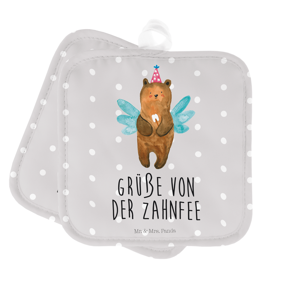 2er Set Topflappen  Zahnfee Bär Topflappen, Topfuntersetzer, Ofenhandschuh, Topflappen Set, Topflappen lustig, Topflappen mit Spruch, Bär, Teddy, Teddybär, Zahnfee, Fee, Milchzahn, Erster Zahn