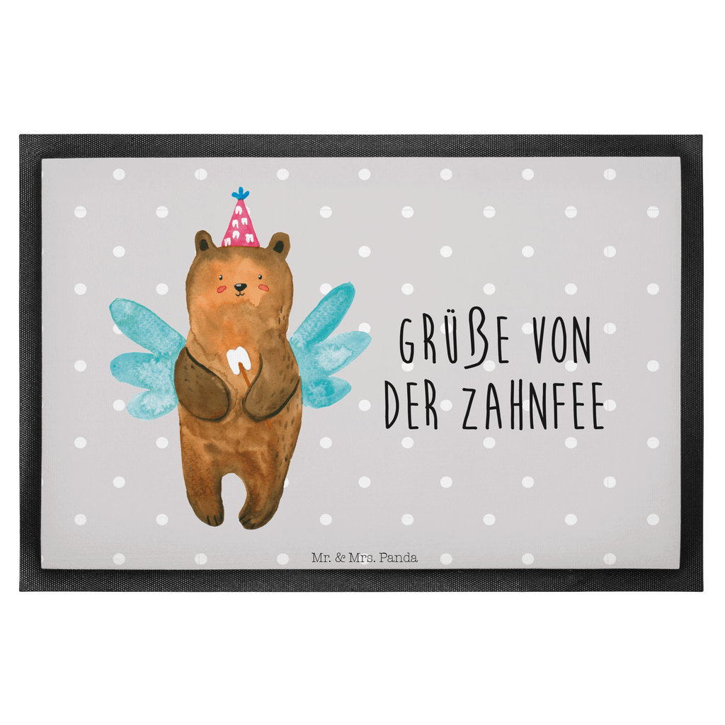 Fußmatte Zahnfee Bär Türvorleger, Schmutzmatte, Fußabtreter, Matte, Schmutzfänger, Fußabstreifer, Schmutzfangmatte, Türmatte, Motivfußmatte, Haustürmatte, Vorleger, Bär, Teddy, Teddybär, Zahnfee, Fee, Milchzahn, Erster Zahn