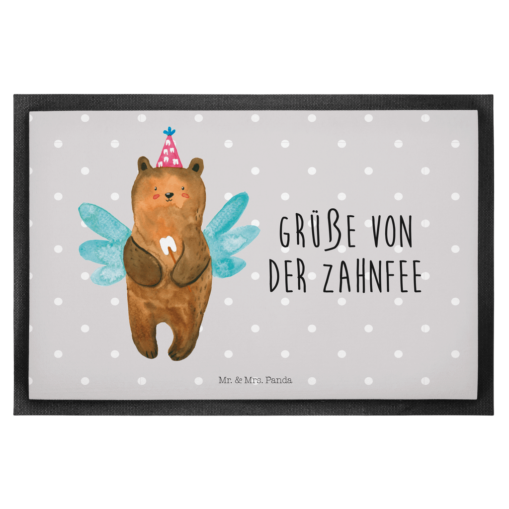 Fußmatte Zahnfee Bär Türvorleger, Schmutzmatte, Fußabtreter, Matte, Schmutzfänger, Fußabstreifer, Schmutzfangmatte, Türmatte, Motivfußmatte, Haustürmatte, Vorleger, Bär, Teddy, Teddybär, Zahnfee, Fee, Milchzahn, Erster Zahn
