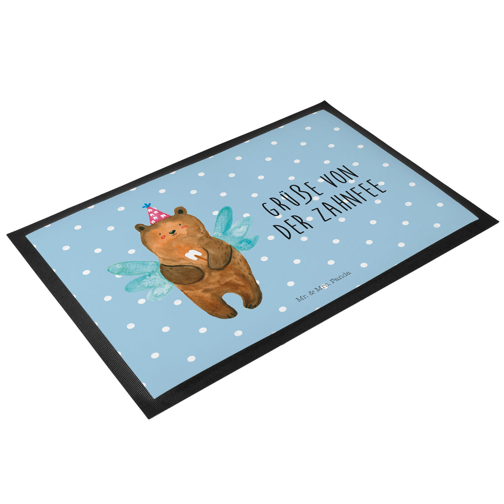 Fußmatte Zahnfee Bär Türvorleger, Schmutzmatte, Fußabtreter, Matte, Schmutzfänger, Fußabstreifer, Schmutzfangmatte, Türmatte, Motivfußmatte, Haustürmatte, Vorleger, Bär, Teddy, Teddybär, Zahnfee, Fee, Milchzahn, Erster Zahn
