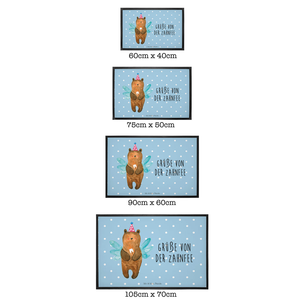 Fußmatte Zahnfee Bär Türvorleger, Schmutzmatte, Fußabtreter, Matte, Schmutzfänger, Fußabstreifer, Schmutzfangmatte, Türmatte, Motivfußmatte, Haustürmatte, Vorleger, Bär, Teddy, Teddybär, Zahnfee, Fee, Milchzahn, Erster Zahn