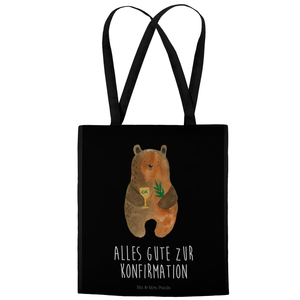 Tragetasche Konfirmation-Bär Beuteltasche, Beutel, Einkaufstasche, Jutebeutel, Stoffbeutel, Bär, Teddy, Teddybär, Konfirmation, Kirche, evangelisch, Gottesdienst