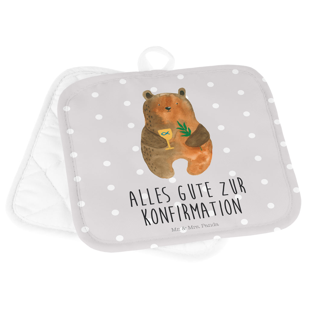 2er Set Topflappen  Konfirmation-Bär Topflappen, Topfuntersetzer, Ofenhandschuh, Topflappen Set, Topflappen lustig, Topflappen mit Spruch, Bär, Teddy, Teddybär, Konfirmation, Kirche, evangelisch, Gottesdienst