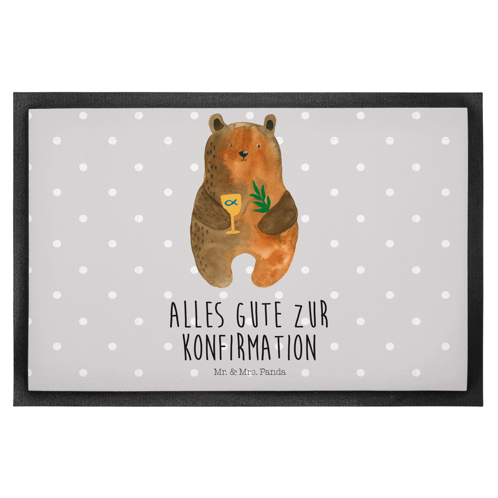 Fußmatte Konfirmation-Bär Konfirmation, Kirche, evangelisch, Gottesdienst Türvorleger, Schmutzmatte, Fußabtreter, Matte, Schmutzfänger, Fußabstreifer, Schmutzfangmatte, Türmatte, Motivfußmatte,  Haustürmatte, Vorleger  Bär, Teddy, Teddybär