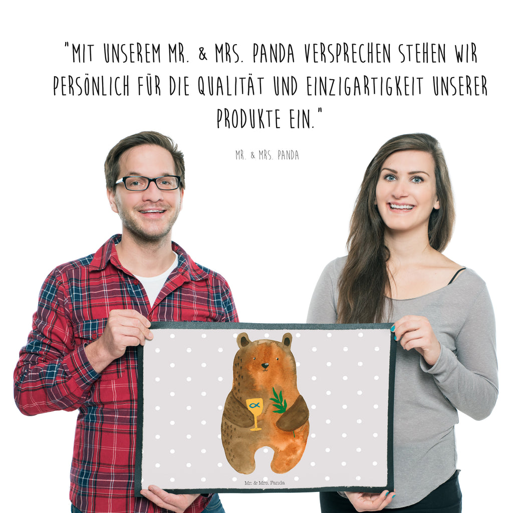 Fußmatte Konfirmation-Bär Konfirmation, Kirche, evangelisch, Gottesdienst Türvorleger, Schmutzmatte, Fußabtreter, Matte, Schmutzfänger, Fußabstreifer, Schmutzfangmatte, Türmatte, Motivfußmatte,  Haustürmatte, Vorleger  Bär, Teddy, Teddybär