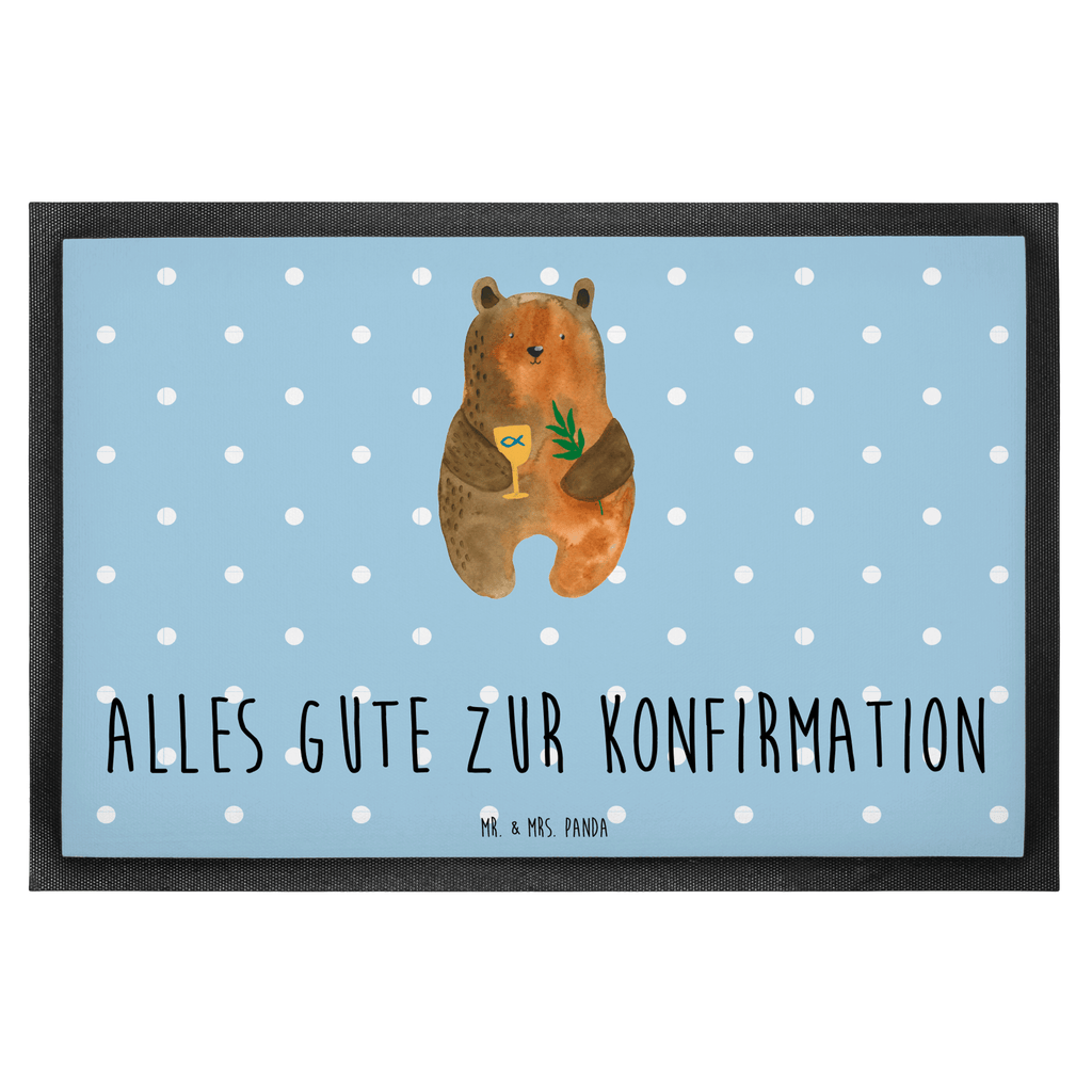 Fußmatte Konfirmation-Bär Konfirmation, Kirche, evangelisch, Gottesdienst Türvorleger, Schmutzmatte, Fußabtreter, Matte, Schmutzfänger, Fußabstreifer, Schmutzfangmatte, Türmatte, Motivfußmatte,  Haustürmatte, Vorleger  Bär, Teddy, Teddybär