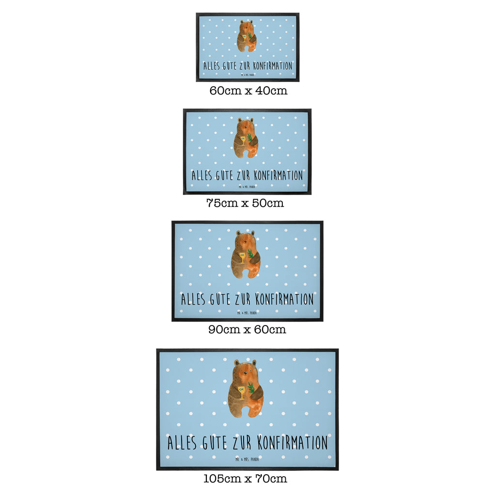Fußmatte Konfirmation-Bär Konfirmation, Kirche, evangelisch, Gottesdienst Türvorleger, Schmutzmatte, Fußabtreter, Matte, Schmutzfänger, Fußabstreifer, Schmutzfangmatte, Türmatte, Motivfußmatte,  Haustürmatte, Vorleger  Bär, Teddy, Teddybär