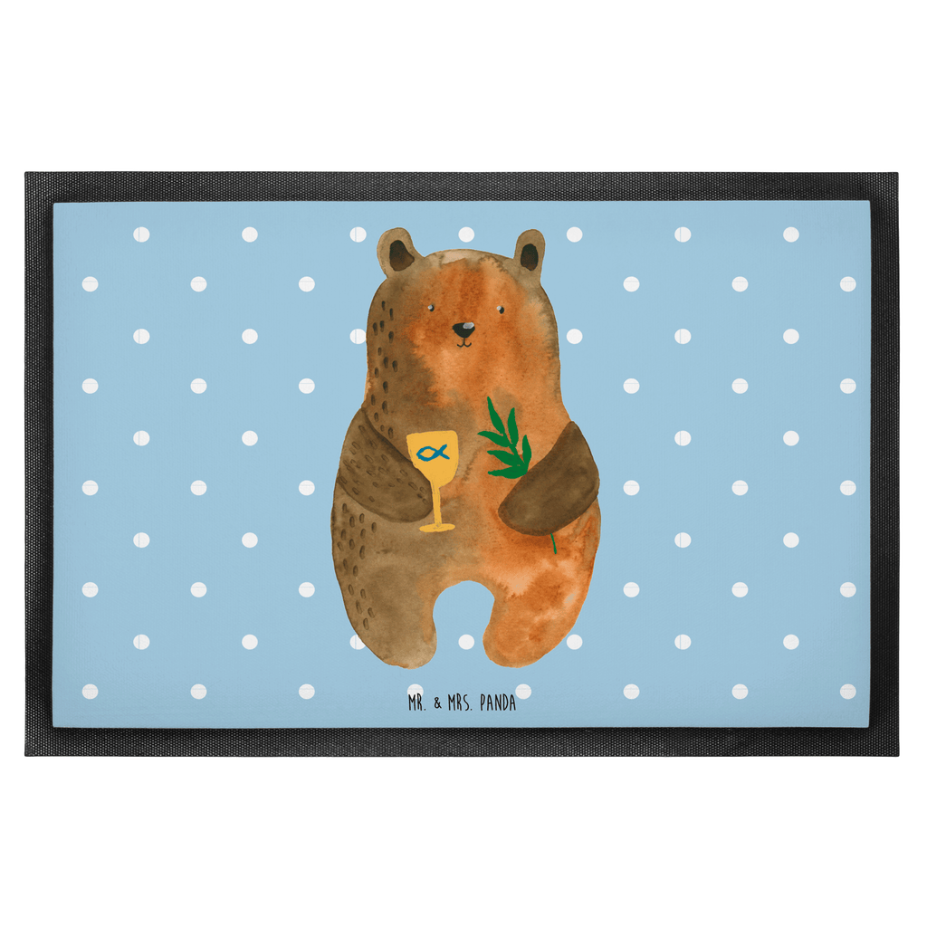 Fußmatte Konfirmation-Bär Konfirmation, Kirche, evangelisch, Gottesdienst Türvorleger, Schmutzmatte, Fußabtreter, Matte, Schmutzfänger, Fußabstreifer, Schmutzfangmatte, Türmatte, Motivfußmatte,  Haustürmatte, Vorleger  Bär, Teddy, Teddybär