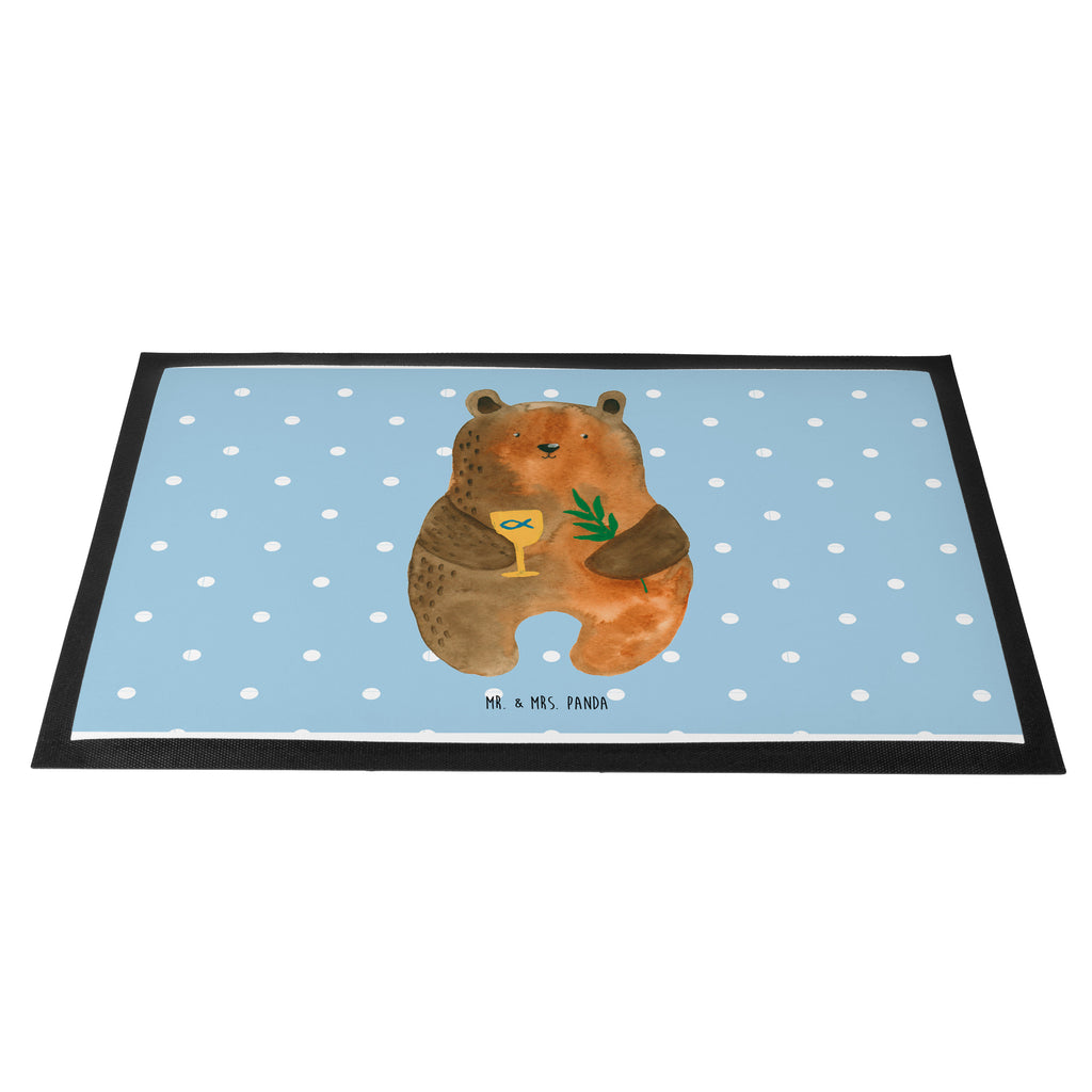 Fußmatte Konfirmation-Bär Konfirmation, Kirche, evangelisch, Gottesdienst Türvorleger, Schmutzmatte, Fußabtreter, Matte, Schmutzfänger, Fußabstreifer, Schmutzfangmatte, Türmatte, Motivfußmatte,  Haustürmatte, Vorleger  Bär, Teddy, Teddybär